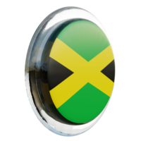 Jamaica Left View 3d textured glossy circle flag png