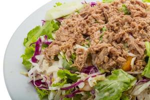 Tuna salad on the plate photo