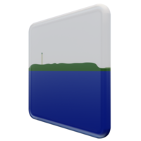 Navassa Island Right View 3d textured glossy square flag png