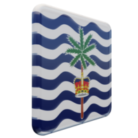 Commissioner of British Indian Ocean Territory Left View 3d textured glossy square flag png