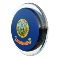 Idaho Right View 3d textured glossy circle flag png