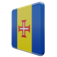 Madeira Right View 3d textured glossy square flag png