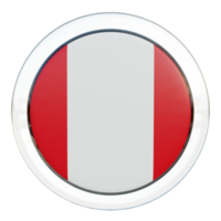 Peru 3d getextureerde glanzend cirkel vlag png