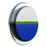 vista esquerda da ilha navassa 3d texturizado bandeira de círculo brilhante png