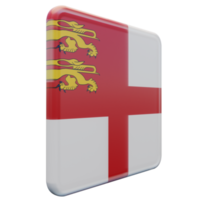 Sark Left View 3d textured glossy square flag png