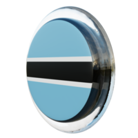 Botswana Right View 3d textured glossy circle flag png