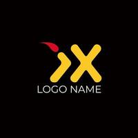 IX initial ,monogram with fire icon pro vector logo