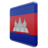 Cambodia Right View 3d textured glossy square flag png