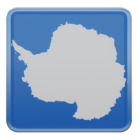 Antarctica 3d textured glossy square flag png