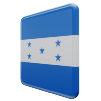 Honduras Right View 3d textured glossy square flag png