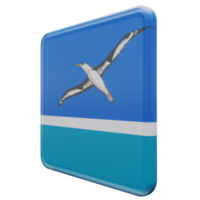 Midway Islands visão direita 3d texturizado bandeira quadrada brilhante png