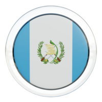 bandera de círculo brillante con textura 3d de guatemala png
