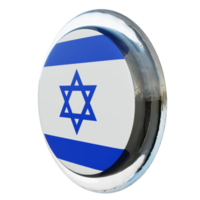 israel derecha vista 3d textura brillante círculo bandera png