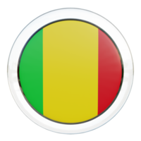 Mali 3d textured glossy circle flag png