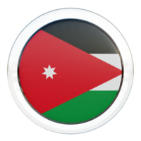 bandeira de círculo brilhante texturizado jordânia 3d png