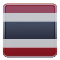 thailand 3d texturierte glänzende quadratische flagge png