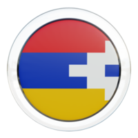 drapeau de cercle brillant texturé artsakh 3d png