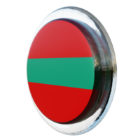 Transnistria Right View 3d textured glossy circle flag png