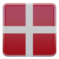 Denmark 3d textured glossy square flag png