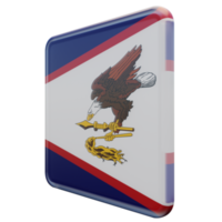 American Samoa Right View 3d textured glossy square flag