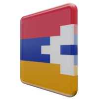 Artsakh Right View 3d textured glossy square flag png