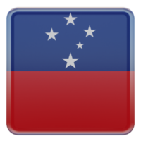 bandera cuadrada brillante texturizada 3d de samoa png