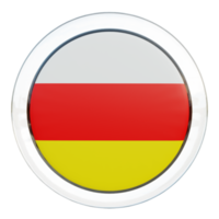 South Ossetia 3d textured glossy circle flag png