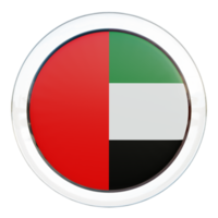 United Arab Emirates 3d textured glossy circle flag png