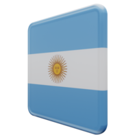 Argentina Right View 3d textured glossy square flag png