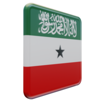 Somaliland Left View 3d textured glossy square flag png