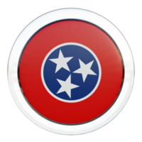 tennessee 3d texturerad glansig cirkel flagga png