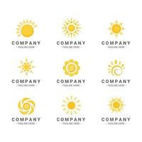 Set Of Sun Element Logos vector