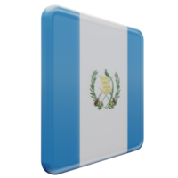 Guatemala Left View 3d textured glossy square flag png