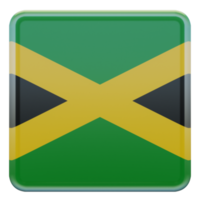 Jamaica 3d textured glossy square flag png