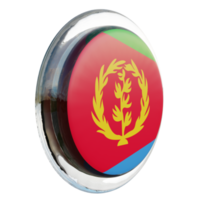 eritrea vänster se 3d texturerad glansig cirkel flagga png