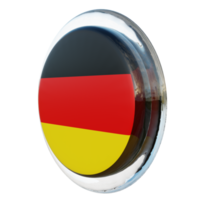 deutschland rechte ansicht 3d texturierte glänzende kreisflagge png