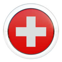 Switzerland 3d textured glossy circle flag png