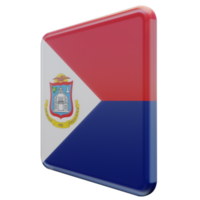 Sint Maarten Right View 3d textured glossy square flag png