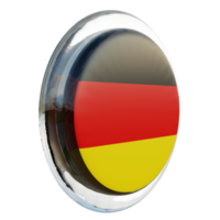 Germany Left View 3d textured glossy circle flag png