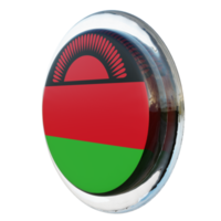 Malawi Right View 3d textured glossy circle flag png