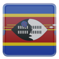 eswatini bandera cuadrada brillante texturizada 3d png