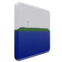 île de navassa vue de gauche drapeau carré brillant texturé 3d png
