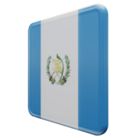 guatemala vue droite drapeau carré brillant texturé 3d png