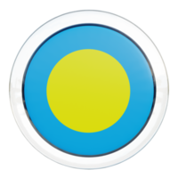 Palau 3d textured glossy circle flag png