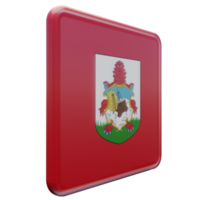 Bermuda Left View 3d textured glossy square flag png