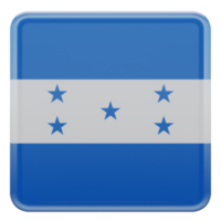 Honduras 3d textured glossy square flag png