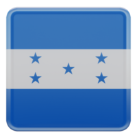 honduras 3d texturierte glänzende quadratische flagge png