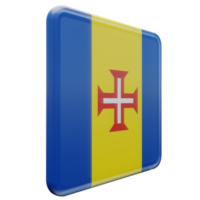 Madeira Left View 3d textured glossy square flag png