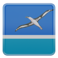 Midway Islands 3d textured glossy square flag png