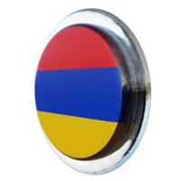Armenia Right View 3d textured glossy circle flag png